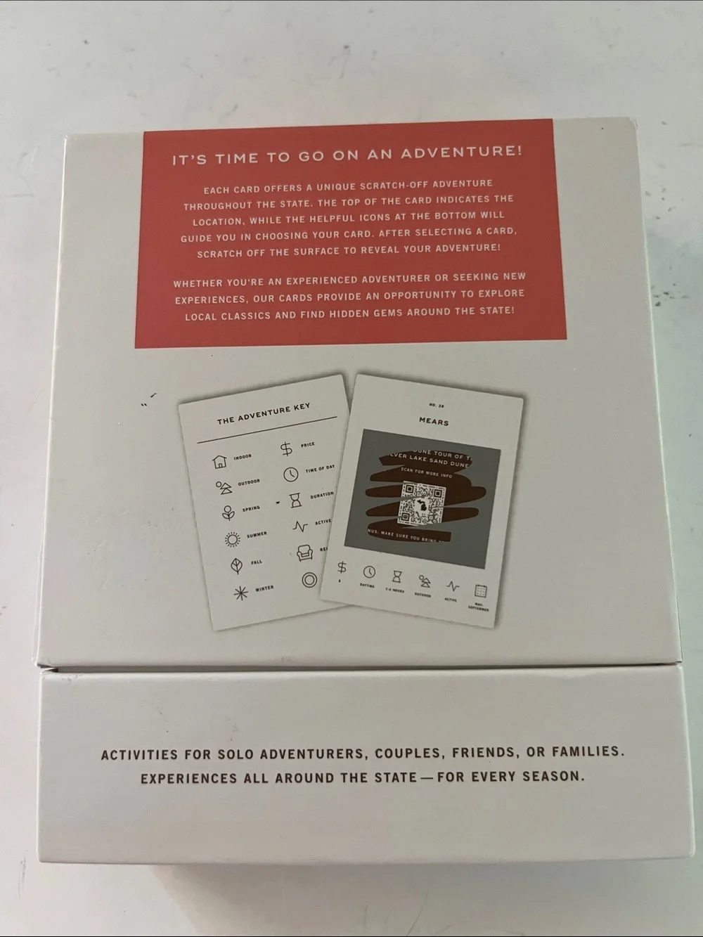 Adventure Bucket List Michigan Scratch-Off Cards - White